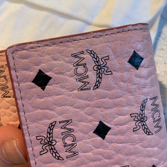 *SOLD* MCM Flap Wallet in Pink Visetos and Leather - Picture 12 of 15